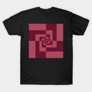 Golden Ratio Orthogonal pattern  - Warm Red T-Shirt